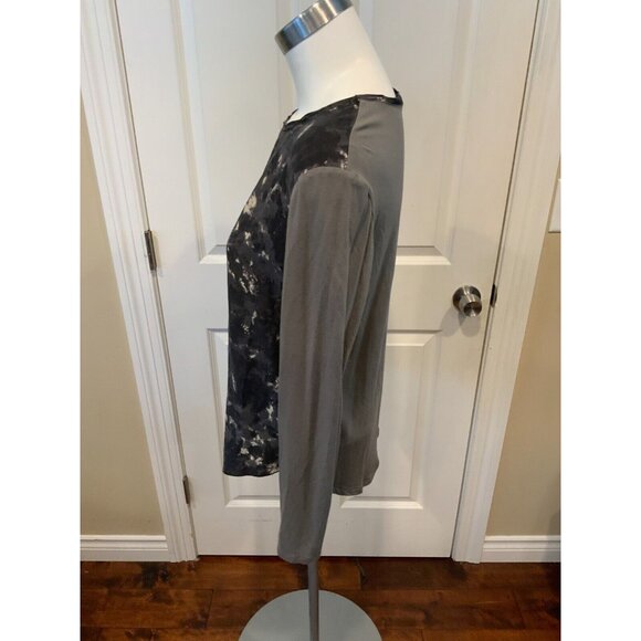 Les Copains Gray Splatter Print Long Sleeve T-Shirt, Size 8 (US) 42 (IT) - Picture 3 of 5